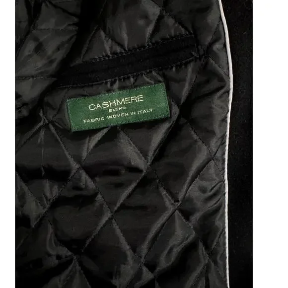 LAUREN RALPH LAUREN Mens Cashmere Blend Black Coat Jacket 44 - Picture 3 of 13